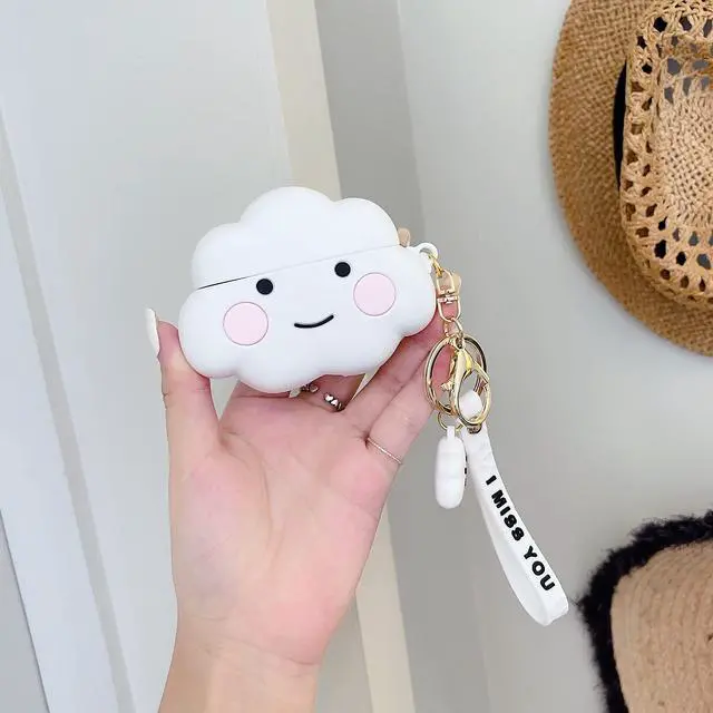 Alt view image 3 of 7 - 3D Cool Cute Cartoons Cloud Case Cover Accessories Silicone Skin for Beats Studio Buds 2021 with Keychain for Women Girls Men Boys
