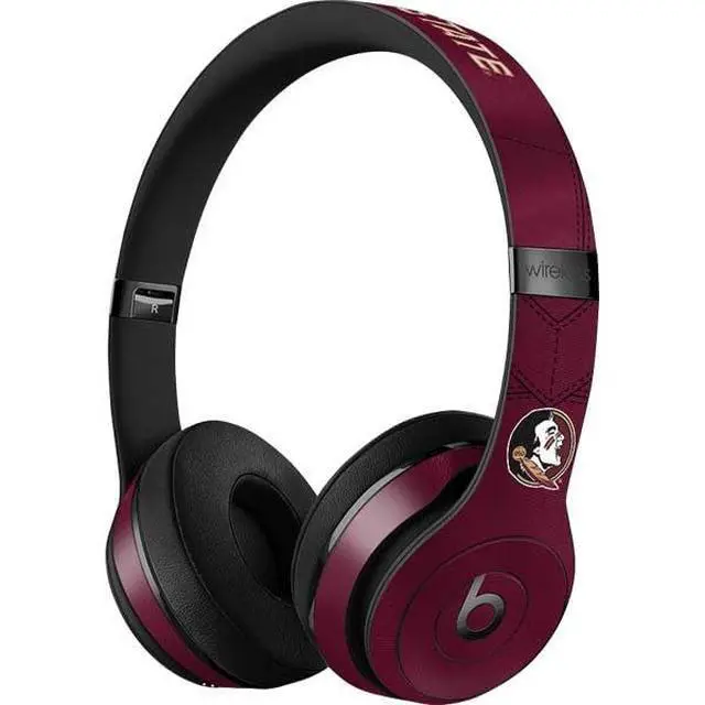 Alt view image 3 of 3 - Decal Audio Skin Compatible with Beats Solo 3 Wireless - Officially Licensed Florida State University Red Jersey Design