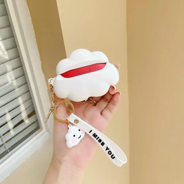 Alt view image 7 of 7 - 3D Cool Cute Cartoons Cloud Case Cover Accessories Silicone Skin for Beats Studio Buds 2021 with Keychain for Women Girls Men Boys