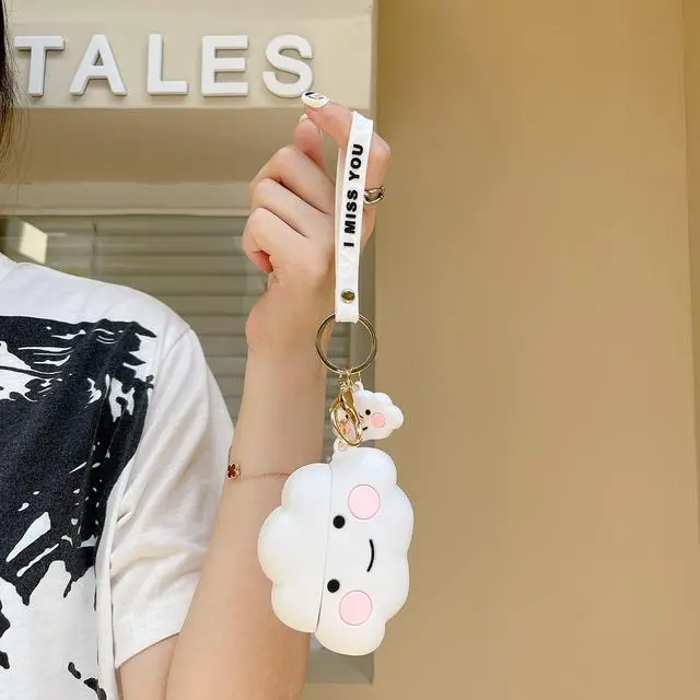 Alt view image 5 of 7 - 3D Cool Cute Cartoons Cloud Case Cover Accessories Silicone Skin for Beats Studio Buds 2021 with Keychain for Women Girls Men Boys