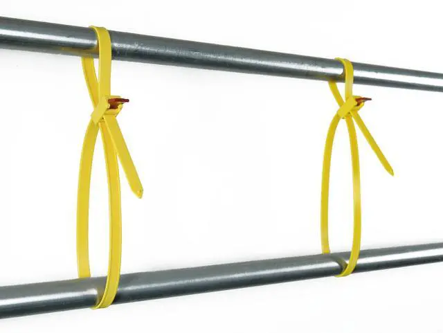 Alt view image 4 of 4 - Pro Tie QT29EHD5 29-Inch Quik Tie Reusable Quick Release Cable Tie, Yellow Nylon, 5-Pack