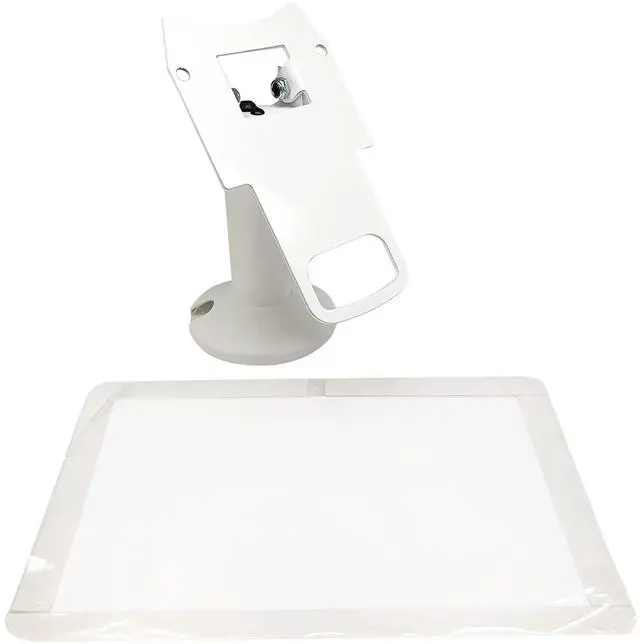 Main image of Clover Mini Screen Protector and 7" Swivel and Tilt Stand, Screw-in and Adhesive, White