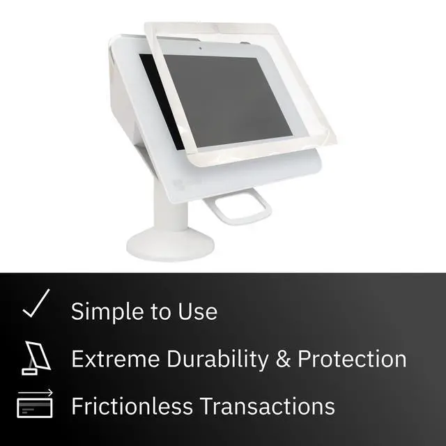 Alt view image 5 of 6 - Clover Mini Screen Protector and 7" Swivel and Tilt Stand, Screw-in and Adhesive, White