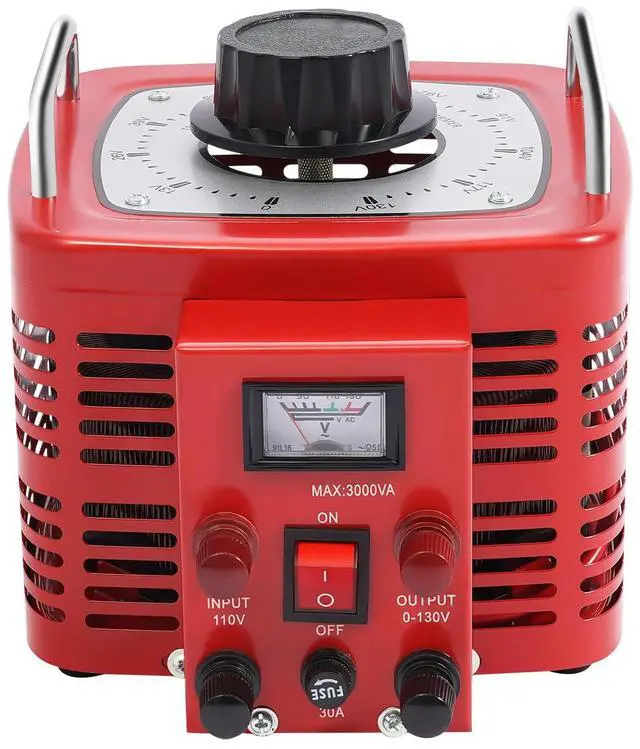 Main image of 0-130V Output Transformer AC Variable Voltage Regulator Variac Converter Adjustable Transformer Power Supply 3000W 30Amp for US Plug Industries Machines Equipment Appliances