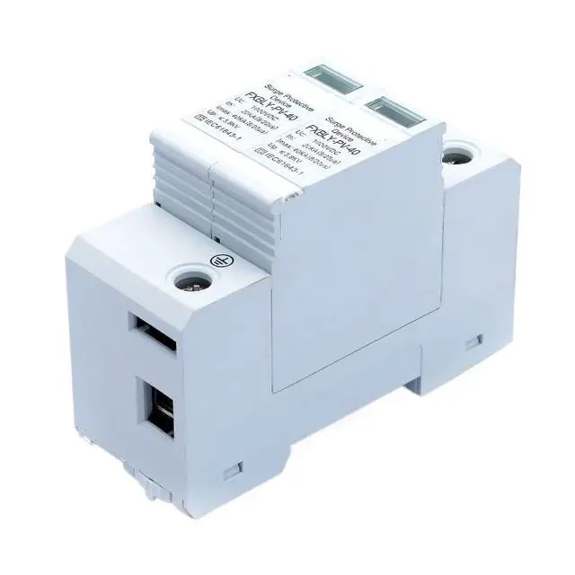 Alt view image 2 of 6 - Solar Surge Protector Din Rail Mounting DC 1000V 20KA~40KA Low-Voltage Arrester Device 2P PV Photovoltaic SPD for House
