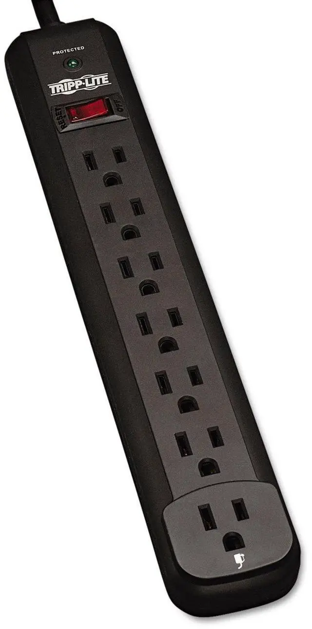 Main image of TLP712B TLP712B Surge Suppressor, 7 Outlets, 12 ft Cord, 1080 Joules, Black