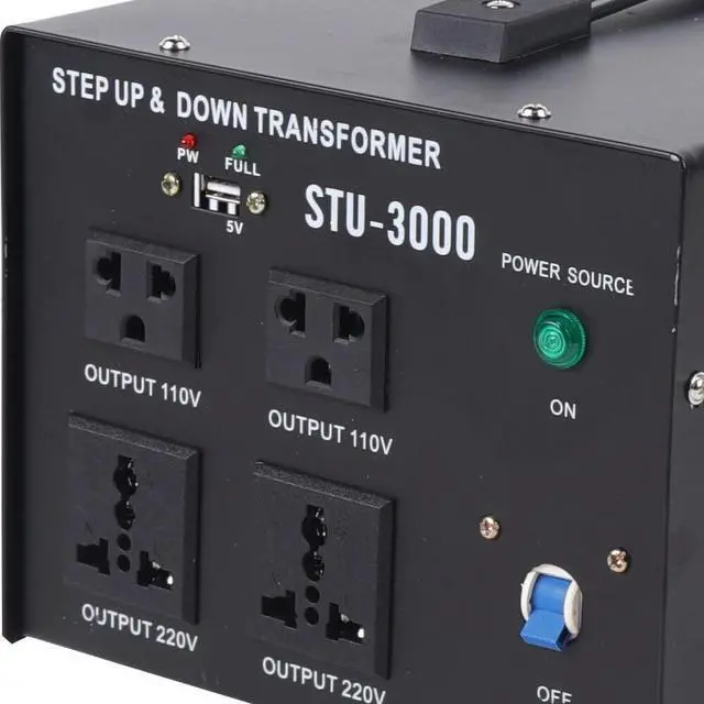 Alt view image 6 of 7 - STU-3000 3000Watts Voltage Transformer Converter Heavy Duty Step Up/Down Power Converter for Conversion Between 110 Volt and 220 Volts,with Circuit Breaker,CE Certified,Black