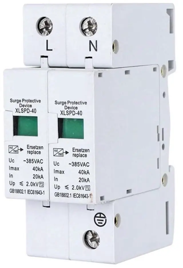 Main image of Arrester Device AC SPD AC275V 385V Surge Protector 1P 2P 3P 4P 20KA 40KA 60KA Lightning Arrester Single Three Phase Household Ground