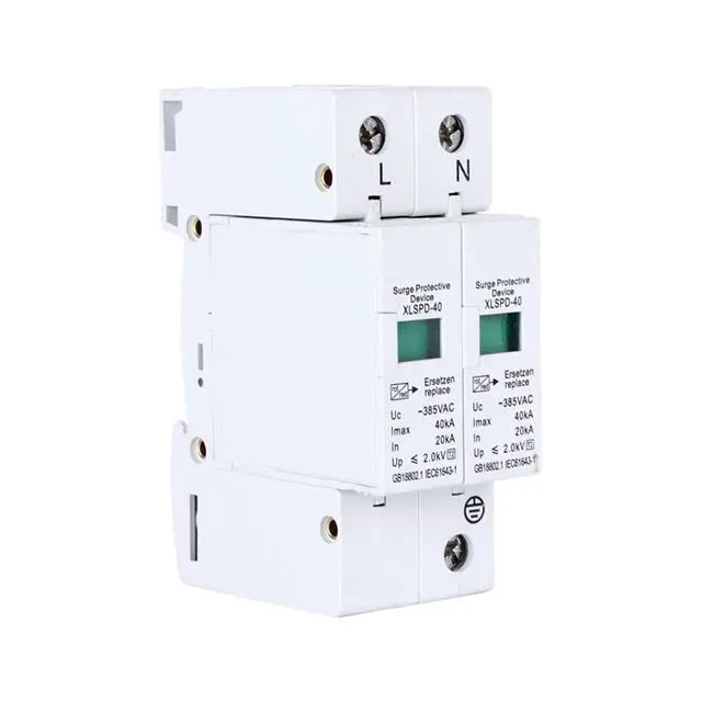 Alt view image 3 of 6 - Arrester Device AC SPD AC275V 385V Surge Protector 1P 2P 3P 4P 20KA 40KA 60KA Lightning Arrester Single Three Phase Household Ground