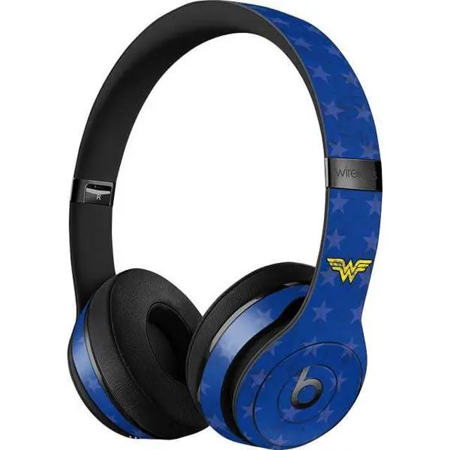 Alt view image 3 of 3 - Decal Audio Skin Compatible with Beats Solo 3 Wireless - Officially Licensed DC Comics Wonder Woman Emblem on Flag Design