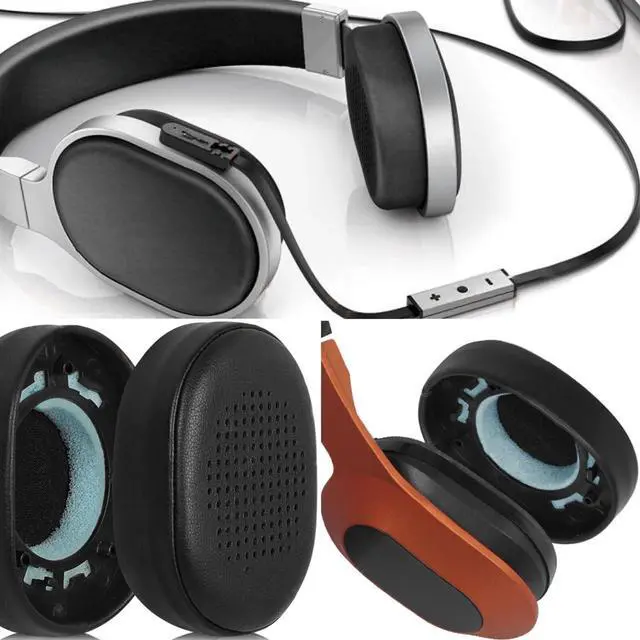 Alt view image 2 of 7 - Protein Leather Ear Pads for KEF M400 M500 Headphones Earpads/Ear Cushion/Ear Cups, Headset Ear Cover Repair Parts