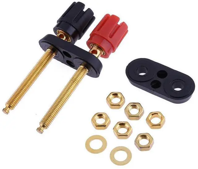 Alt view image 4 of 7 - 2pcs Extended Speaker Banana Plug Binding Post Terminal Connector Banana Socket