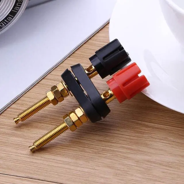 Alt view image 5 of 7 - 2pcs Extended Speaker Banana Plug Binding Post Terminal Connector Banana Socket