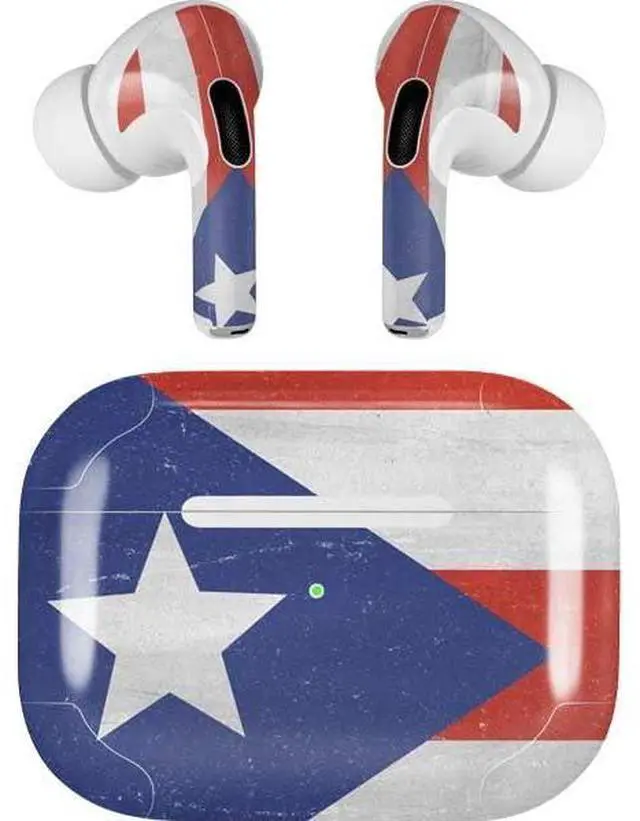 Main image of Decal Audio Skin Compatible with Apple AirPods Pro - Puerto Rico Flag Distressed Design
