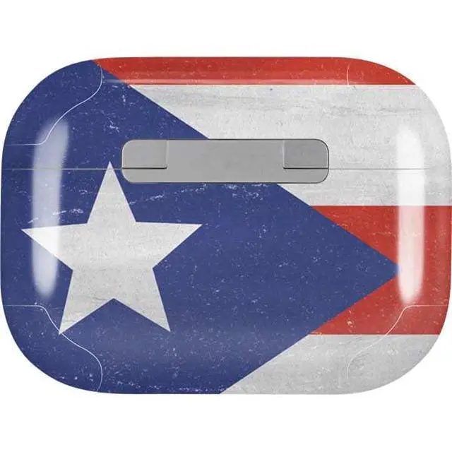 Alt view image 2 of 4 - Decal Audio Skin Compatible with Apple AirPods Pro - Puerto Rico Flag Distressed Design