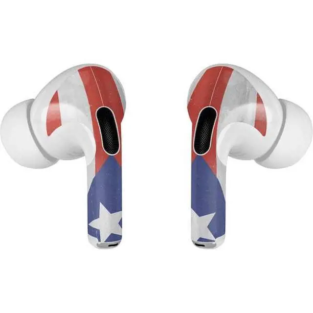 Alt view image 3 of 4 - Decal Audio Skin Compatible with Apple AirPods Pro - Puerto Rico Flag Distressed Design