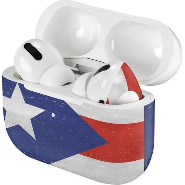 Alt view image 4 of 4 - Decal Audio Skin Compatible with Apple AirPods Pro - Puerto Rico Flag Distressed Design