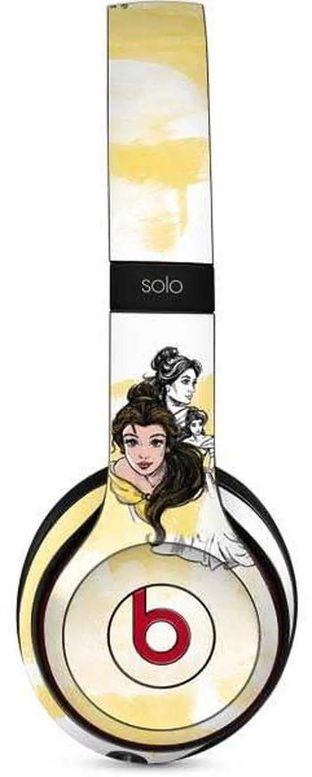 Main image of Decal Audio Skin Compatible with Beats Solo 3 Wireless - Officially Licensed Disney Princess Belle Sketch Design