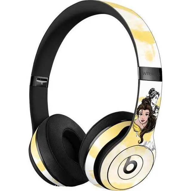 Alt view image 3 of 3 - Decal Audio Skin Compatible with Beats Solo 3 Wireless - Officially Licensed Disney Princess Belle Sketch Design