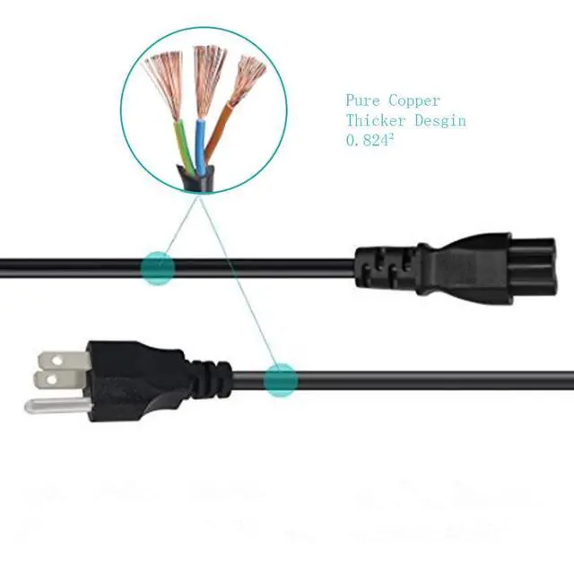 Alt view image 2 of 3 - UL 3-Prong Pin AC Power Cord Cable Plug Replacement for LineTek LS-15 Lead Mains