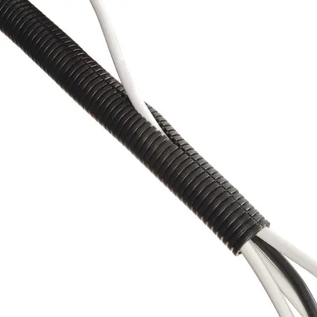 Alt view image 3 of 6 - Black 43in Cable Sleeve 6-Pack, Flexible Wire Protector Tubing, Split Electrical Conduit, Plastic PC Cable Management Tube, Cord Sheath, TV Loom Tubing - 6X 1.25in Diameter, 43-inch Lengths