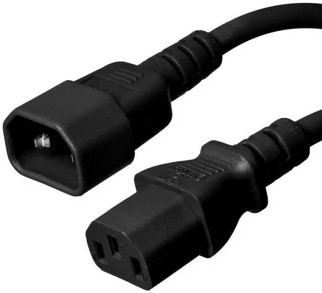 Main image of C14 to C13 Shielded Power Cord - 6 Foot, 10A/250V, 18/3 SJT, IEC 60320 - Part # IBX-6400-06 (6 ft)