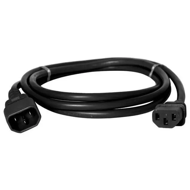Alt view image 2 of 4 - C14 to C13 Shielded Power Cord - 6 Foot, 10A/250V, 18/3 SJT, IEC 60320 - Part # IBX-6400-06 (6 ft)