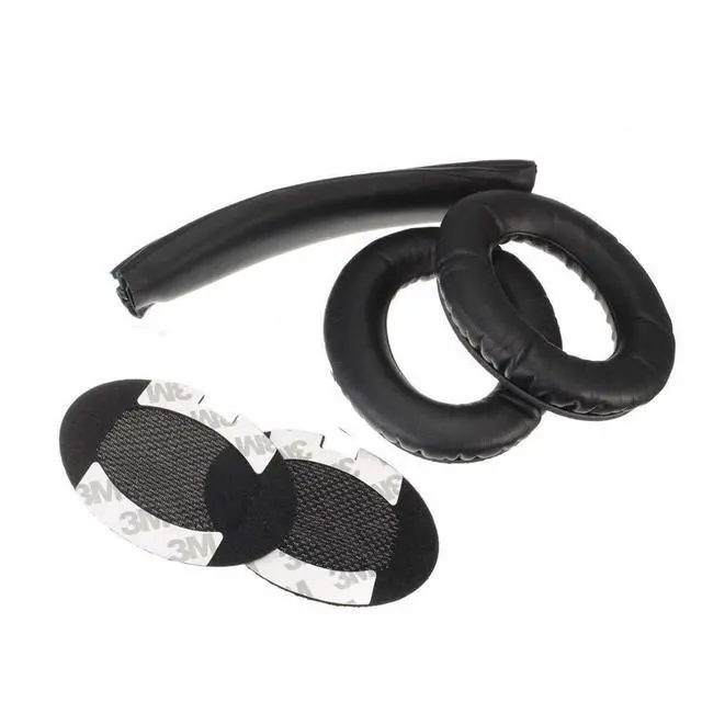 Alt view image 2 of 7 - for Bose Ear Pads Replacement QC15,QC25, Ae2 Acoustic Noise Cancelling Headphone (for Bose Quietcomfort 15, Headphone Beam + Full Black Ear Pads)