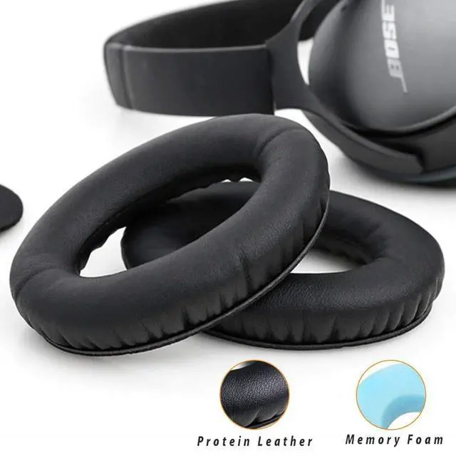 Alt view image 5 of 7 - for Bose Ear Pads Replacement QC15,QC25, Ae2 Acoustic Noise Cancelling Headphone (for Bose Quietcomfort 15, Headphone Beam + Full Black Ear Pads)