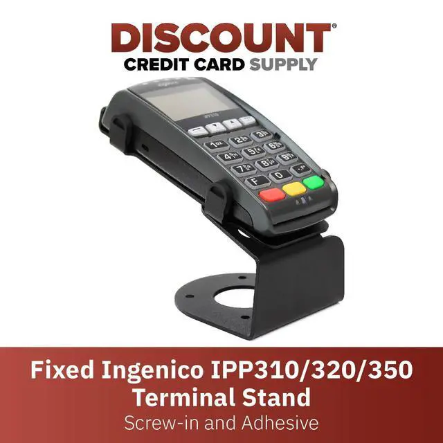 Alt view image 2 of 6 - DCCStands Fixed Ingenico IPP310/320/350 Terminal Stand - Screw-in and Adhesive