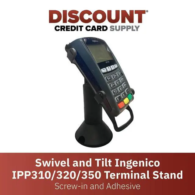 Alt view image 2 of 6 - DCCStands Swivel and Tilt Stand Ingenico IPP310/315/320/350 Terminal Stand, Screw-in and Adhesive