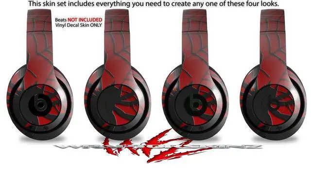 Alt view image 2 of 4 - Skin Decal Wrap Compatible with Beats Studio 2 and 3 Wired and Wirelesss Spider Web Skin Only Headphones NOT Included
