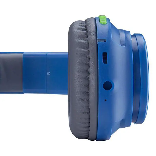 Alt view image 3 of 7 - Wireless Bluetooth Kids Headphones with Microphone, Portable Volume Reduced to Protect Hearing Rechargeable Battery, Adjustable Kids Headband for School Home or Travel Blue