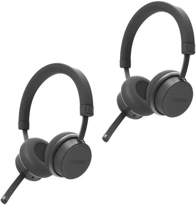 Main image of CS340BT QZ Wireless Bluetooth Communication Headset, Noise Cancelling | On-Board Controls, Soft Leatherette Cushions, Environmental Noise Cancellation, 2-Pack Bundle