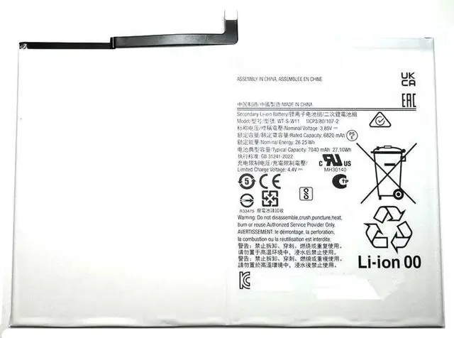 Main image of Civhomy Replacement Battery Compatible with WT-S-W11 Galaxy Tab A9+ 11" SM-X210 1ICP3/80/107-2 3.85V,6820mAh/26.25Wh