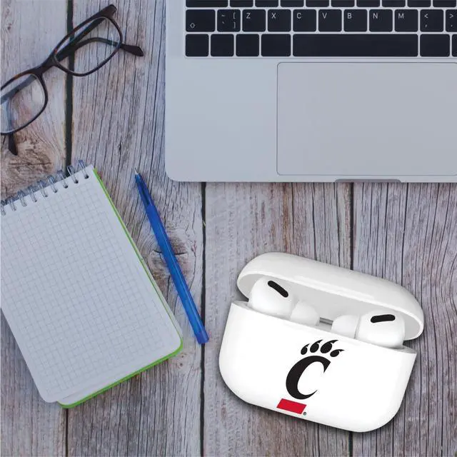 Alt view image 7 of 7 - AirPods Case, University of Cincinnati AirPods Pro (Gen 1 & 2) / White (TPU)