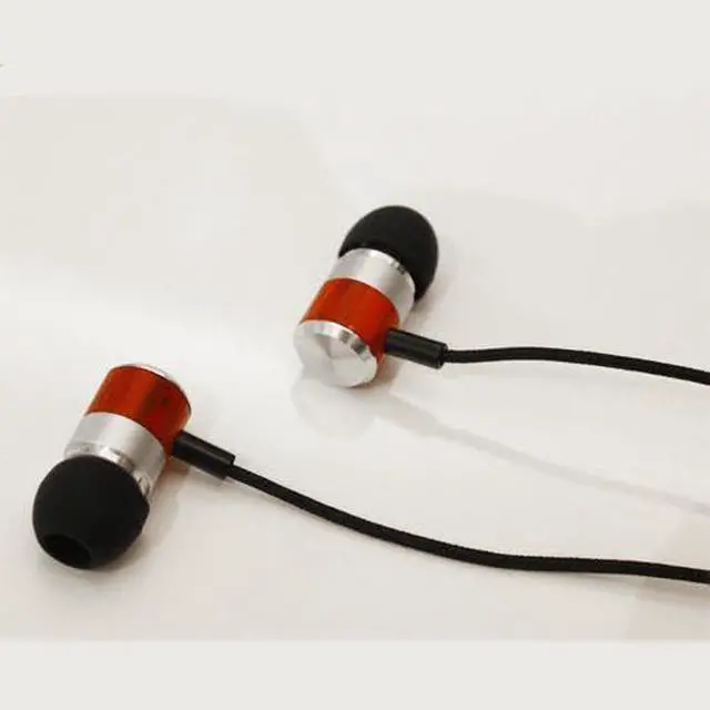 Alt view image 4 of 7 - Wired Earphones Hi-Fi Sound Headphones Compatible with Lively Jitterbug Smart4, Handsfree Mic Headset Wooden Earbuds in-Ear Earpieces Microphone