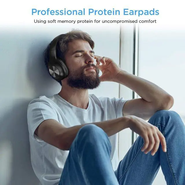 Alt view image 3 of 6 - Wireless Headphones Foldable Headset Compatible with iPad Air 11"/13" (2025)/iPad 11" (11th Gen 2025), w Mic Hands-Free Earphones Earbuds Over Ear