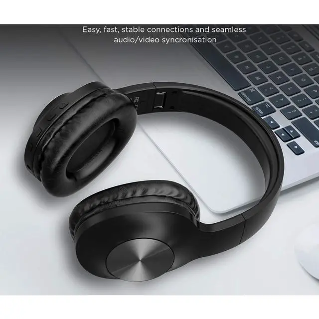 Alt view image 6 of 6 - Wireless Headphones Foldable Headset Compatible with iPad Air 11"/13" (2025)/iPad 11" (11th Gen 2025), w Mic Hands-Free Earphones Earbuds Over Ear