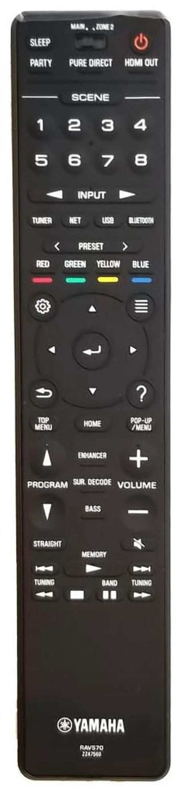 Main image of Replacement Remote Control Controller for Yamaha AV Receiver RXA780, RXV685, TSR7850, RXA880