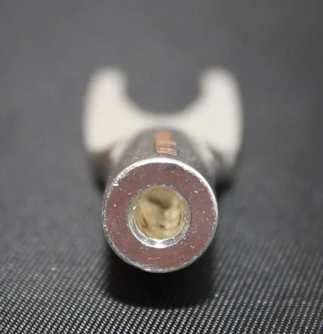 Alt view image 6 of 6 - Banana to Spade Speaker Cable Adapters - Silver Plated OFC Copper (no Nickel Base) - Audiophile Quality (2 Pack)