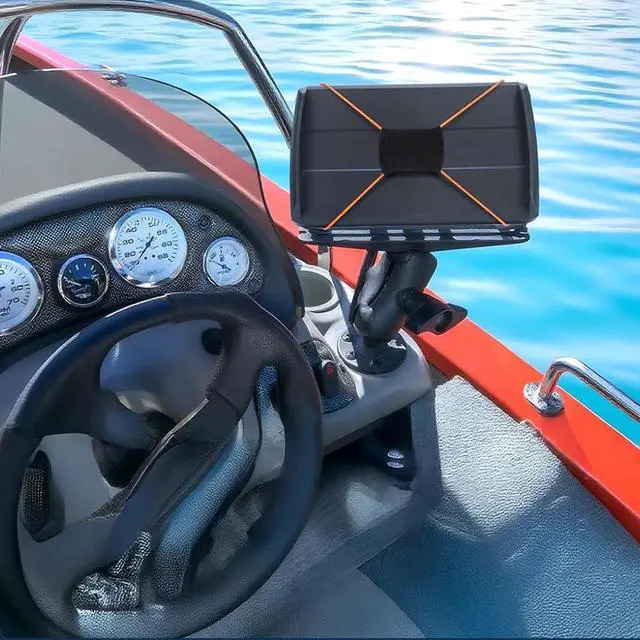 Alt view image 6 of 7 - Rubber Fishing Graph Cover Strap, Fish Finder Bungee with Adjustable Buckle, Secure Fishing Graph Cover for Travel
