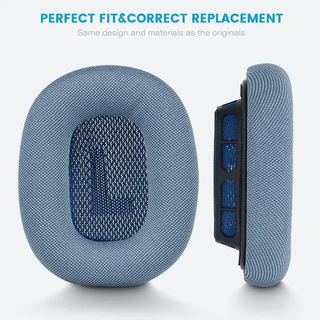 Alt view image 3 of 6 - New Replacement Ear Pads Cushion for Apple AirPods Max Headphones Headset 1 Pair (Blue)