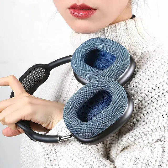 Alt view image 6 of 6 - New Replacement Ear Pads Cushion for Apple AirPods Max Headphones Headset 1 Pair (Blue)