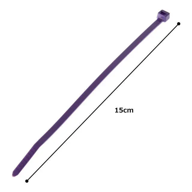 Alt view image 3 of 3 - PLT2S-C7 Cable Tie, Locking, Standard, Nylon 6.6, 7.4-Inch Length, Purple (100-Pack)