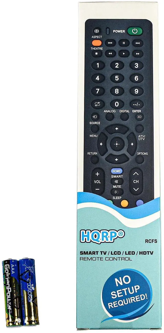 Main image of Remote Control Compatible with Sony KDL-52V4100 KDL-52V5100 KDL-52VE5 KDL-52VL150 KDL-52W3000 KDL-52W4100 KDL-46V4100 KDL-46V5100 KDL-46VE5 KDL-46VL130 LCD LED HD TV Smart 1080p 3D Ultra 4K