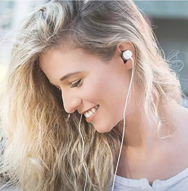 Alt view image 2 of 2 - PATHFINDRB Lightweight Earbud Stereophone with In-line Volume Control - (BLACK)
