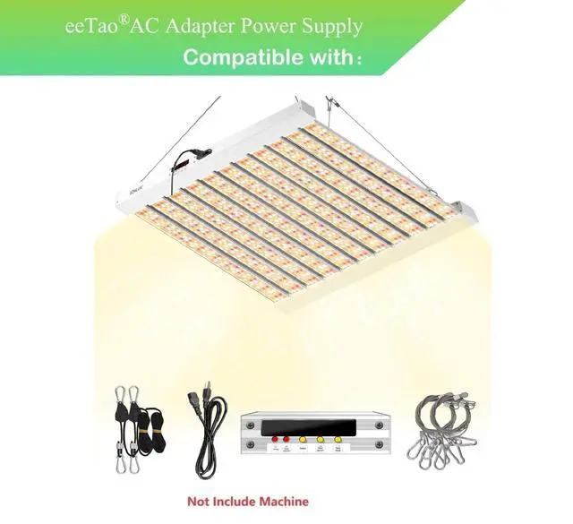 Alt view image 2 of 5 - 3 Prong AC Power Cord Charger for SZHLUX PT5000 500W LED Grow Light 4x4/5x5ft with Timer and Temp Control Charging Cable Power Supply 100V-240V