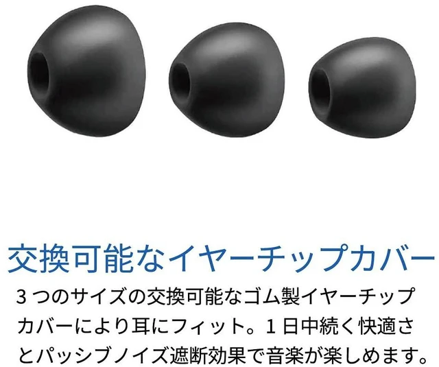 Alt view image 7 of 7 - Audio in-Ear Headphones PRO6305BK/00 in-Ear Headset (High-Res Audio, Built-in Microphone, Noise Isolating, 3 Sizes of Ear Caps, Ergonomic Design) Black/Silver