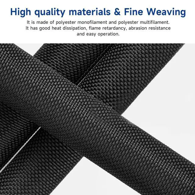 Alt view image 5 of 6 - Braided Split Wire Loom Wrap Cable Sleeve Tube Harness Lot Sheathing Management Organize (3/8"-28ft)
